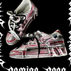 Christianzerotre Sneakers Ink or Blood Splash 38 Low Top Gringe Platform Punk 7